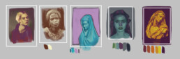 5 Head Paintings
